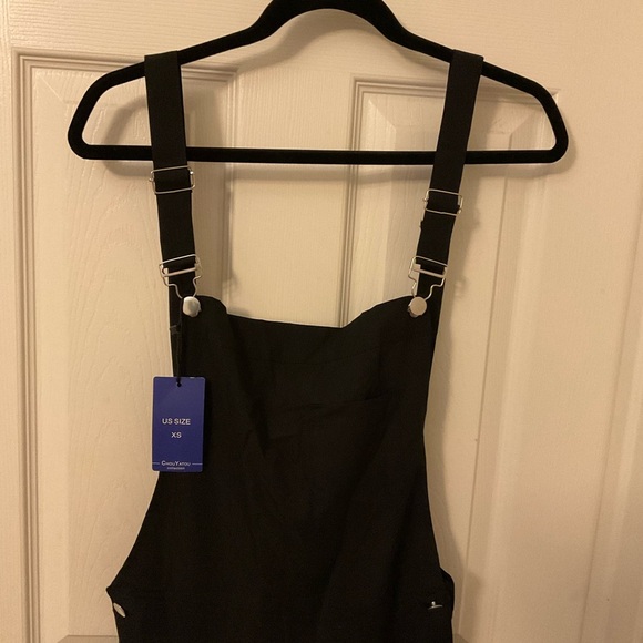 67. XS Women's Casual Loose A Line Long Suspender Skirt Overall Pinafore Dress - Picture 5 of 8